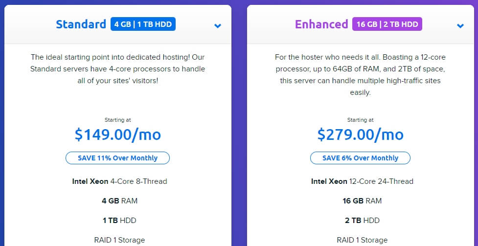 DreamHost Dedicated Hosting Plan