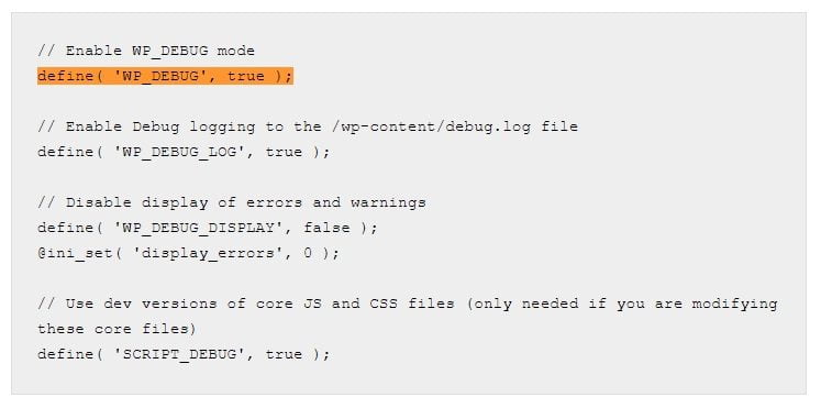Enable-Debugging-in-wp-config