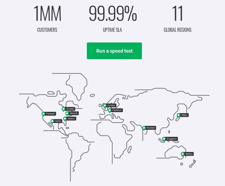 Linode-data-center-regions