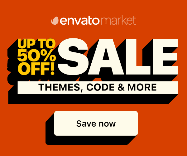 Up to 50 Off on Envato Sale Themes Code and More