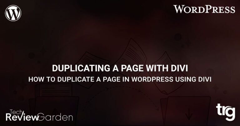 How to Duplicate a Page in WordPress Using Divi Thumbnail | TechReviewGarden